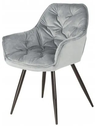 Sammer Čalúnená stolička v sivej farbe do jedálne LR3088 King svetlo siva