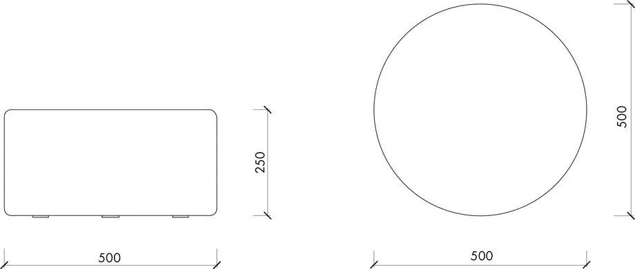Modrý vlnený taburet Folk – noo.ma
