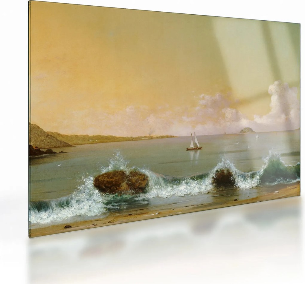 Sklenený obraz - Martin Johnson Heade, Rio de Janeiro Bay, reprodukcia (70x50 cm)