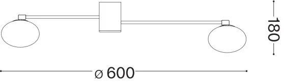 Ideal Lux - LED Prisadený luster HERMES 3xG9/3W/230V pr. 60 cm biela