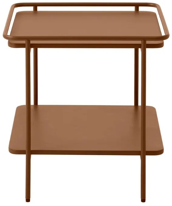 Dizajnový odkladací stolík Harinder 45 cm terakota