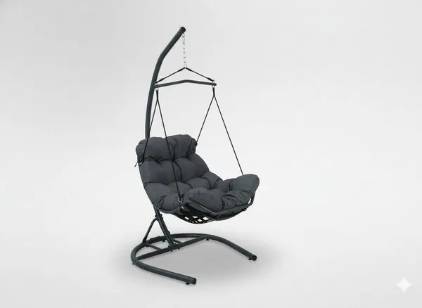 Závesné kreslo ZEPHYR antracitové FAT0449