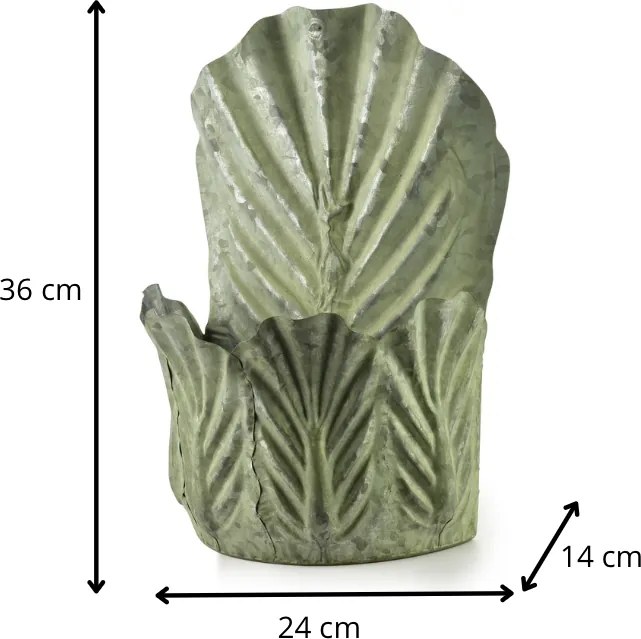 Květináč MARINA 24x14x36 cm zelený