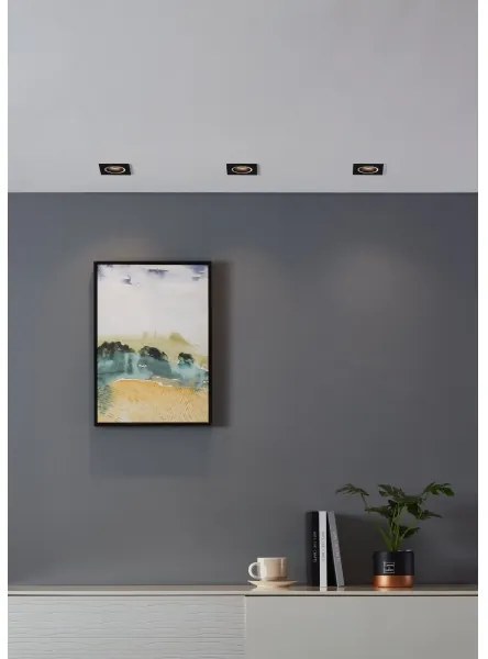 Eglo 900763 - LED RGBW Stmievateľné podhľadové svietidlo CAROSSO-Z 4,7W/230V čierna