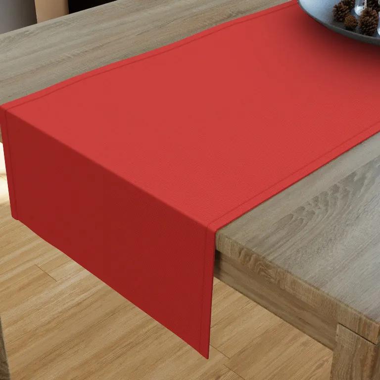 Goldea dekoračný behúň na stôl loneta - červený 20x160 cm
