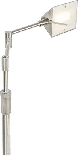 Dizajnová stojaca lampa oceľ vrátane LED s dotykovým stmievačom - Notia