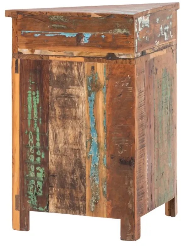 furniture-nabytek.cz - Masivní skříňka pod umyvadlo Sumana z recyklovaného dřeva, lakovaná, hnědá – 64×32×74 cm