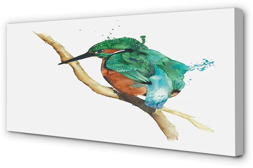 Obraz na plátne Farebné maľované papagáj 125x50 cm