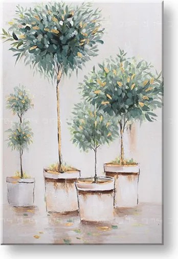 Maľovaný obraz na stenu STROMY 60x90 cm