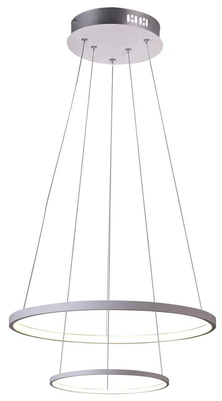 Candellux Biele závesné LED svietidlo Lune okrúhly 50cm 40W 32-64752