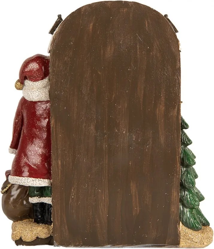 Červená vianočná dekorácia Santa Claus pri dverách - 18*7*20 cm