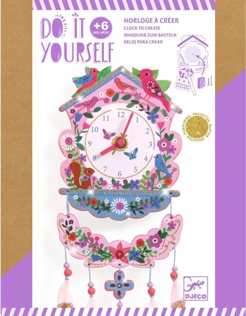 Djeco DIY Vyrob si sám Nástenné kukučkové hodiny