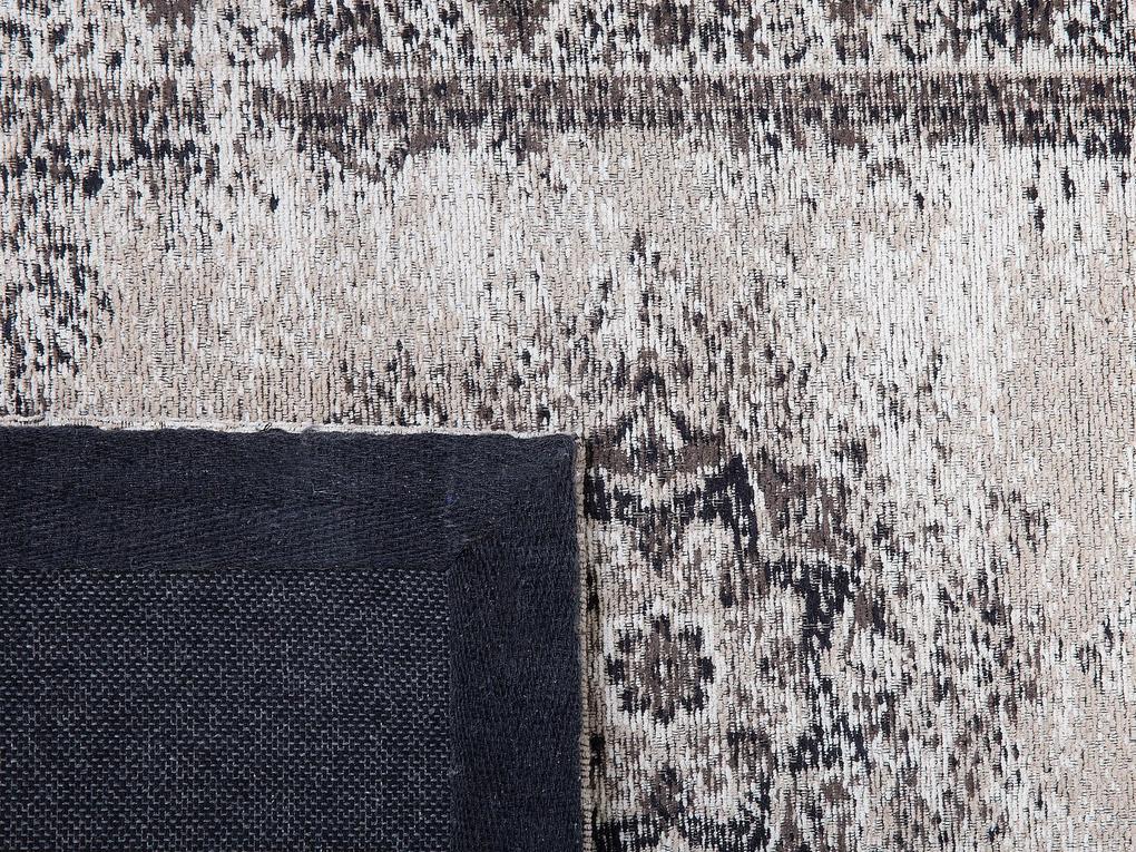 Bavlnený koberec 60 x 180 cm béžová/sivá ALMUS Beliani