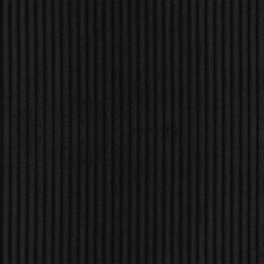 Čierna menčestrová rohová pohovka (pravý roh/s leňoškou) Martin – Ropez