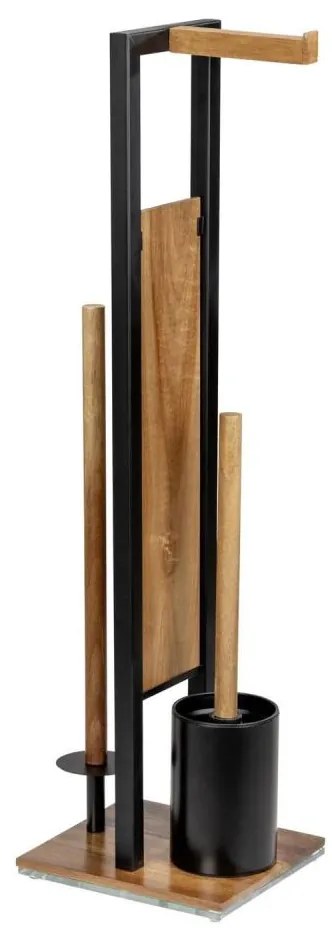 WENKO 25784100 - WC súprava RIVALTA 18x70 cm hnedá/čierna