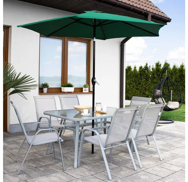 Záhradný stôl SPRINGOS GF1013 - sivý