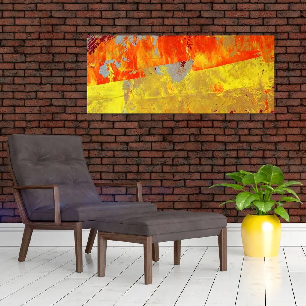 Obraz abstrakcie - maľba (120x50 cm)