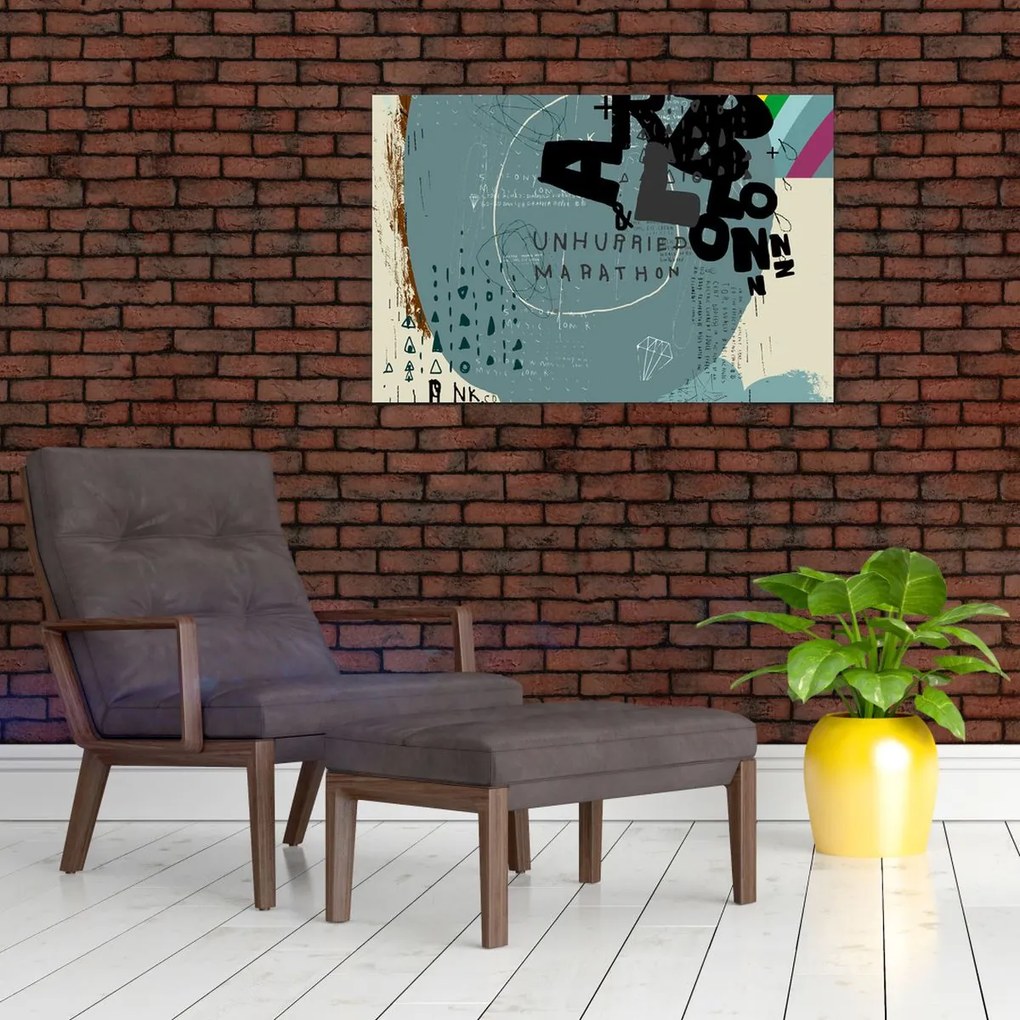 Obraz - Lietajúci balón s dúhou (90x60 cm)