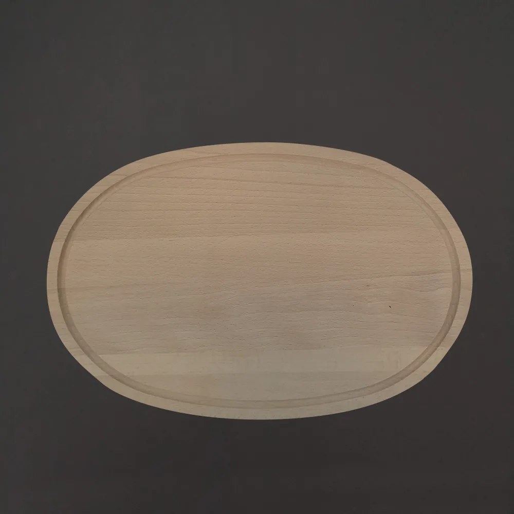 AMADEA Drevená servírovacia doska - podnos ovál, masívne drevo, 38 cm