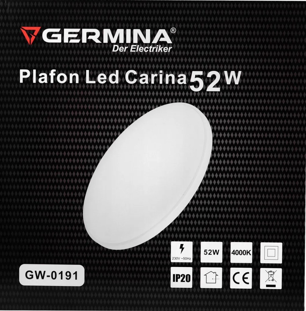 Germina LED prisadené stropné svietidlo 52W okrúhle - neutrálna biela