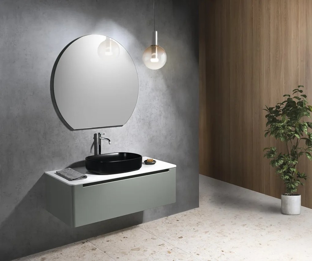 Sapho Sapho, DARA CUT LED podsvietené zrkadlo 20W, ø 100x90cm, vykurovacia fólia, 34900CI