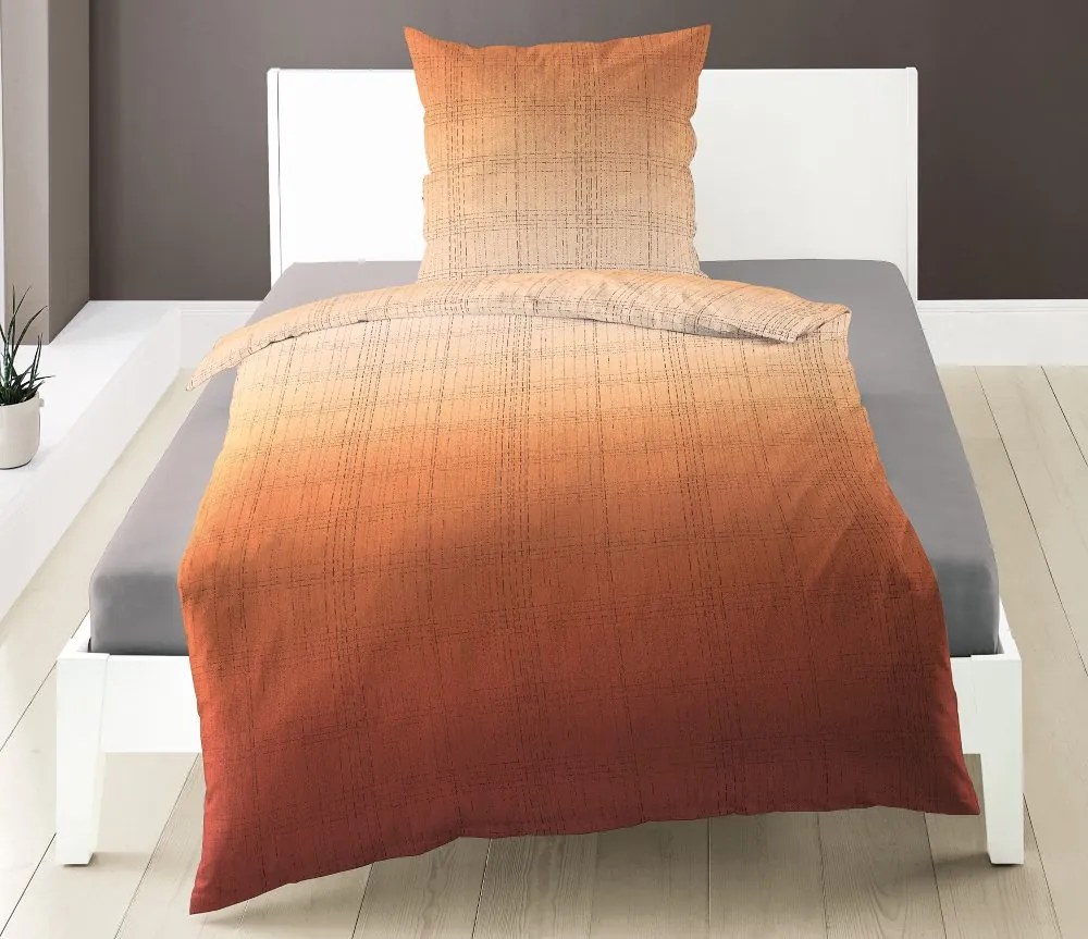 Bierbaum obliečky flanelové 3773 Terracotta 135x200/80x80 cm
