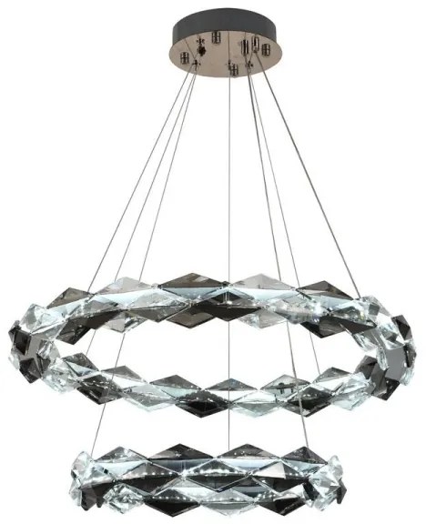 LED Stmievateľný luster na lanku LED/65W/230V 3000-6500K chróm + diaľkové ovládanie