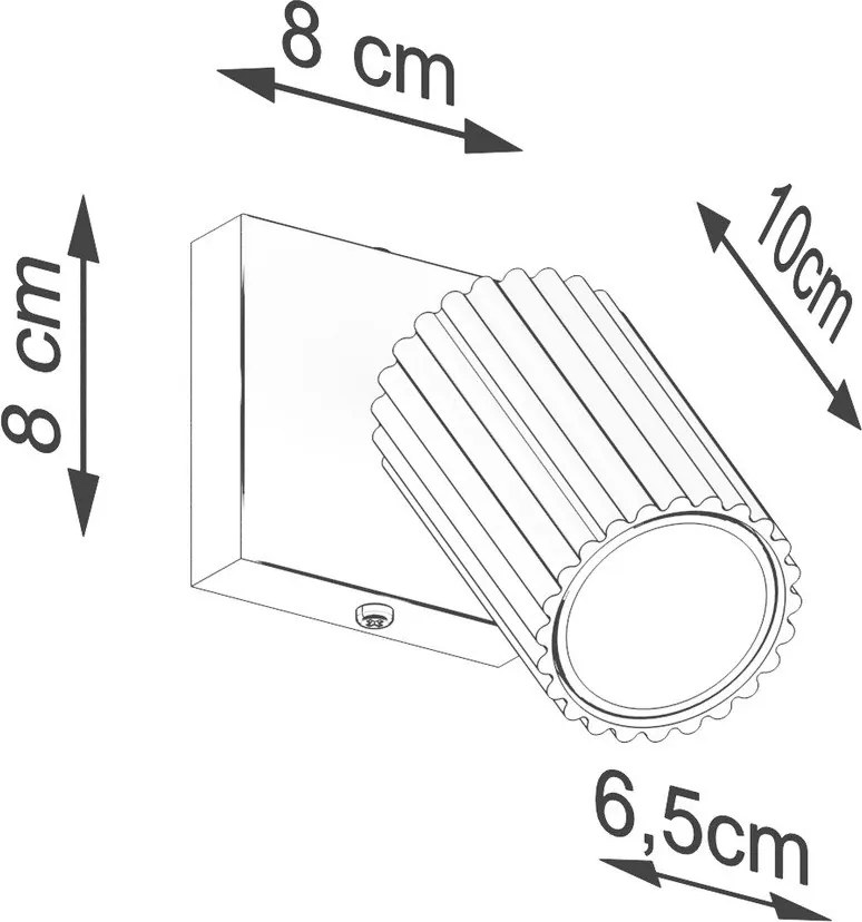 Taupe kovové bodové svietidlo 8x16 cm Gleam – Sollux