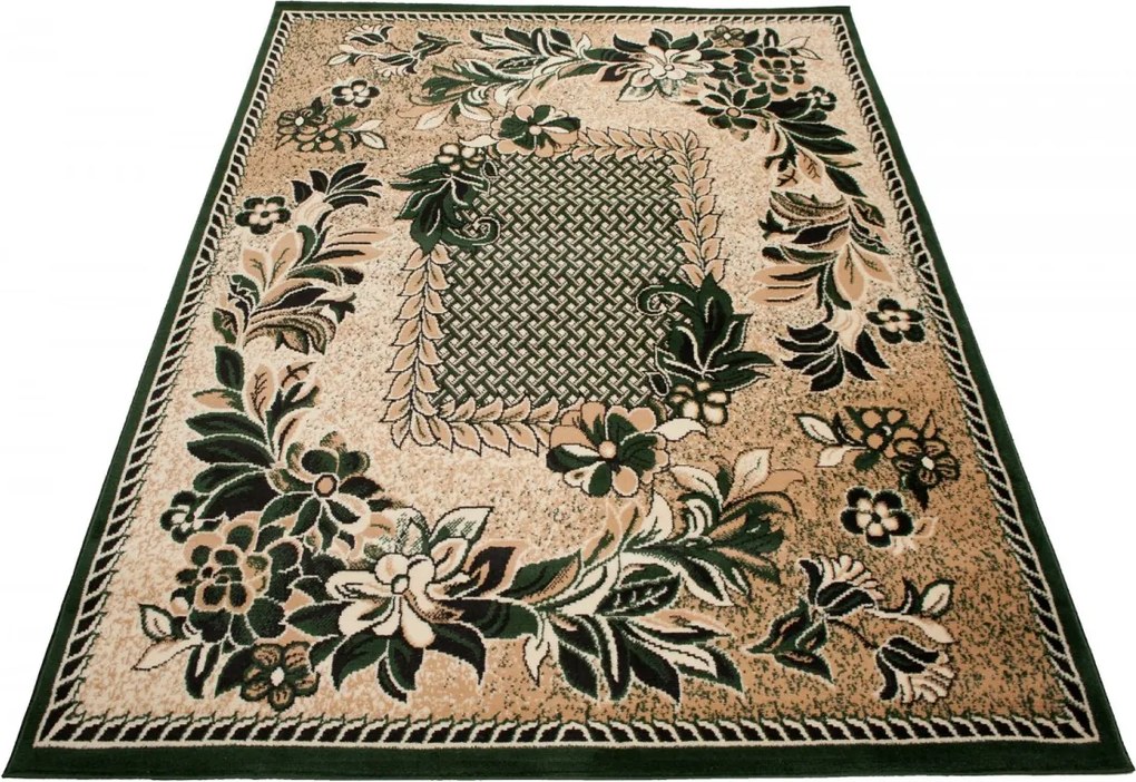 TA Koberec 7192C TMAVO BÉŽOVÁ ATLAS PP ZELENÁ Rozmer: 250x350 cm