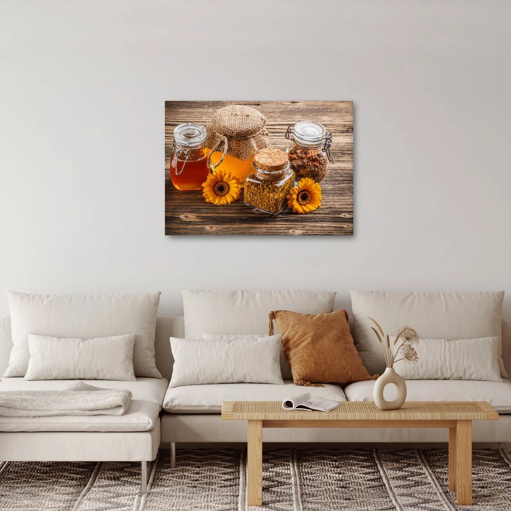 Obraz - Zátišie s medovými pohármi (70x50 cm)