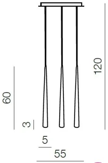 Minimalistické svietidlo Stylo 3 biele