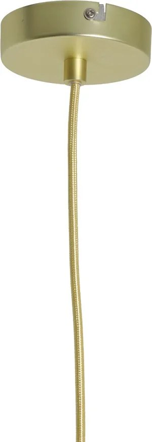 Zeleno-zlaté kovové závesné svetlo Boste - Ø 20*5 cm