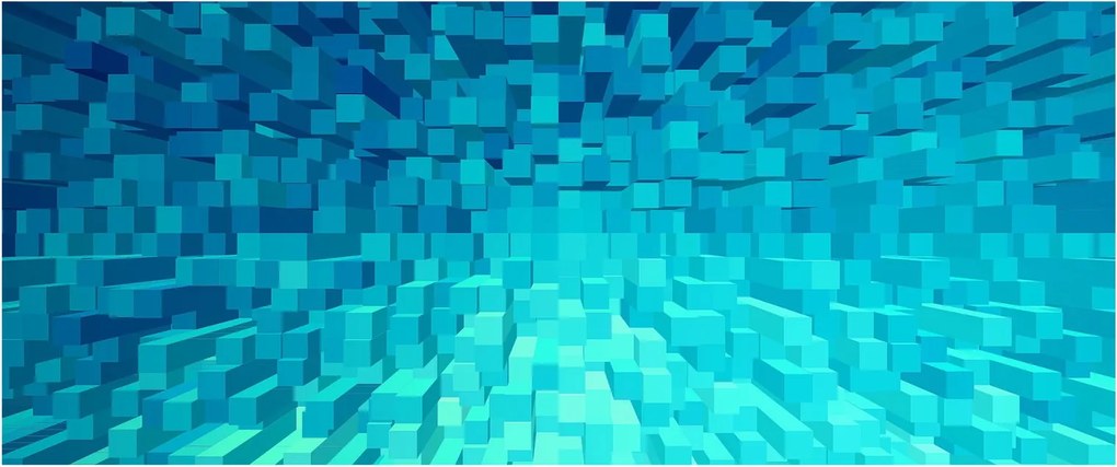 Obraz - abstraktné kocky (120x50 cm)