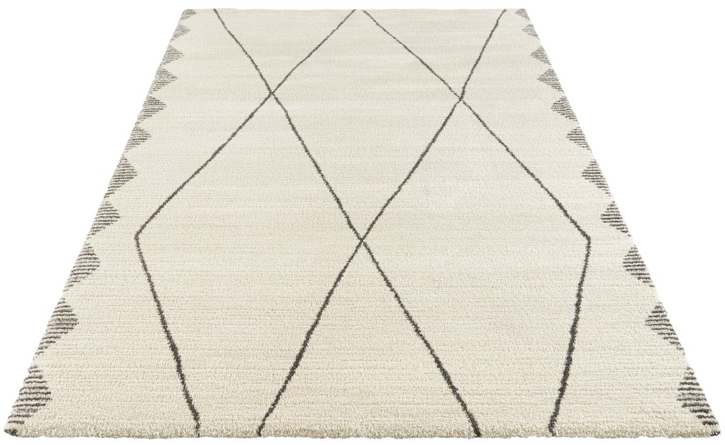 ELLE Decoration, AKCIA: 80x150 cm Kusový koberec Glow 103665 Cream/Grey z kolekcie Elle, biela, obývacia izba