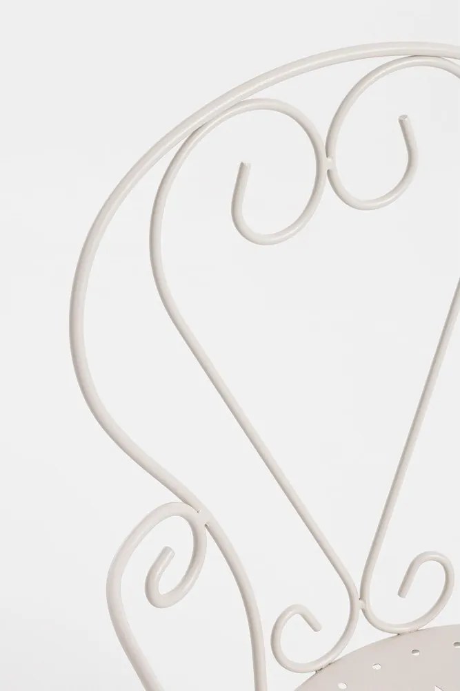 Béžová kovová záhradná stolička Etienne – Bizzotto