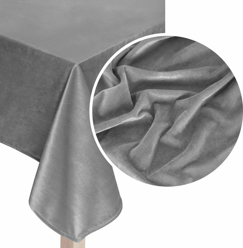 Velúrový obrus SOFT sivý Rozmer: 85x85 cm