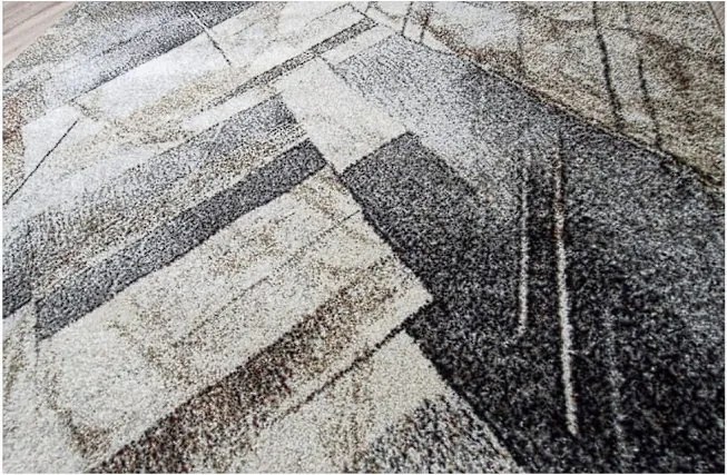 HU Sivo-béžový moderný koberec Villa 856 Rozmer: 240x330 cm