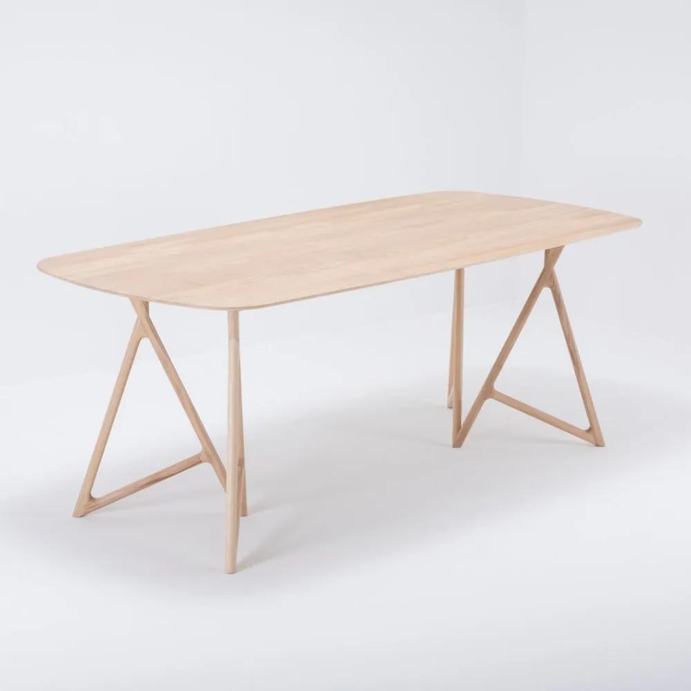 Jedálenský stôl z masívneho dubového dreva Gazzda Koza, 200 × 90 cm