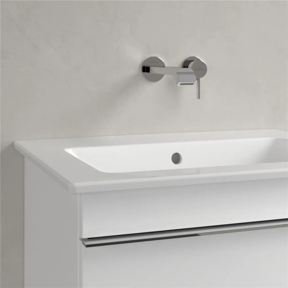 VILLEROY &amp; BOCH Venticello závesné umývadlo bez otvoru, s prepadom, 650 x 500 mm, biela alpská, s povrchom CeramicPlus, 412467R1