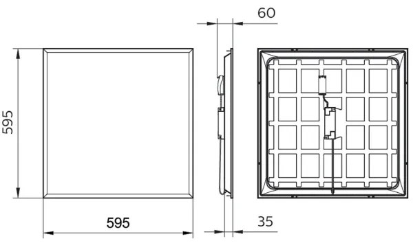 Philips - LED Panel podhľadový PROJECTLINE LED/36W/230V 59,5x59,5 cm