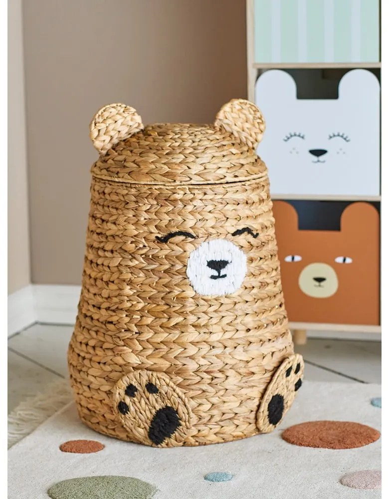 Detský kôš na hračky z vodného hyacintu v prírodnej farbe ø 40x57 cm Timone – Bloomingville Mini