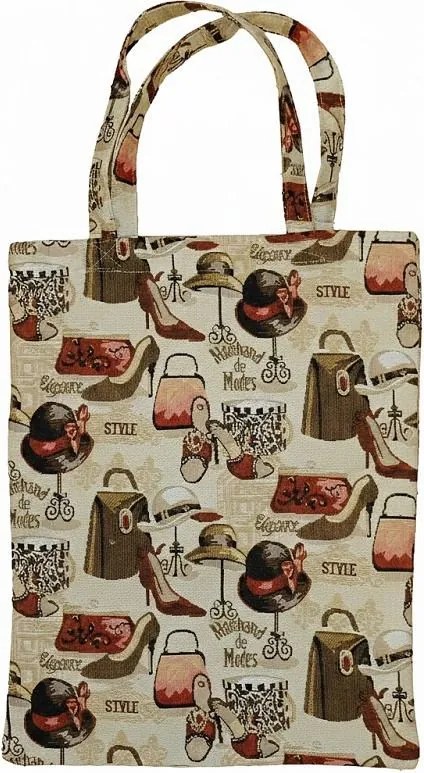 Taška Boutique de Paris – svetlá 33 × 41 cm