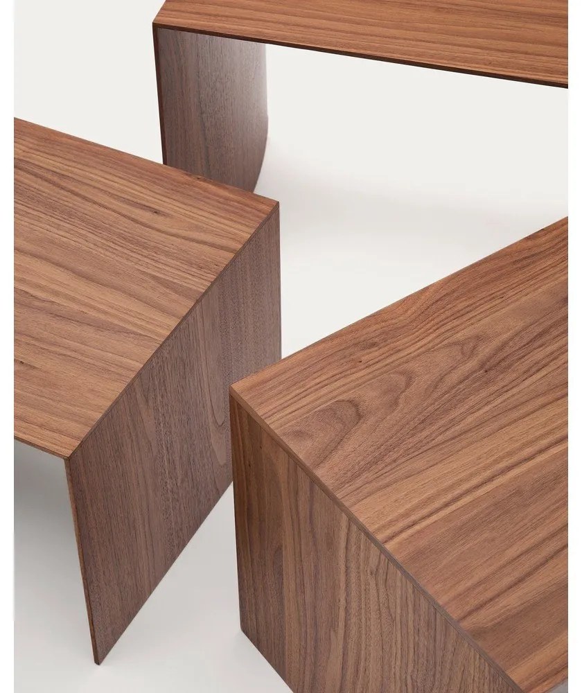 Odkladacie stolíky v súprave 3 ks v dekore orecha 40x60 cm Litto – Kave Home