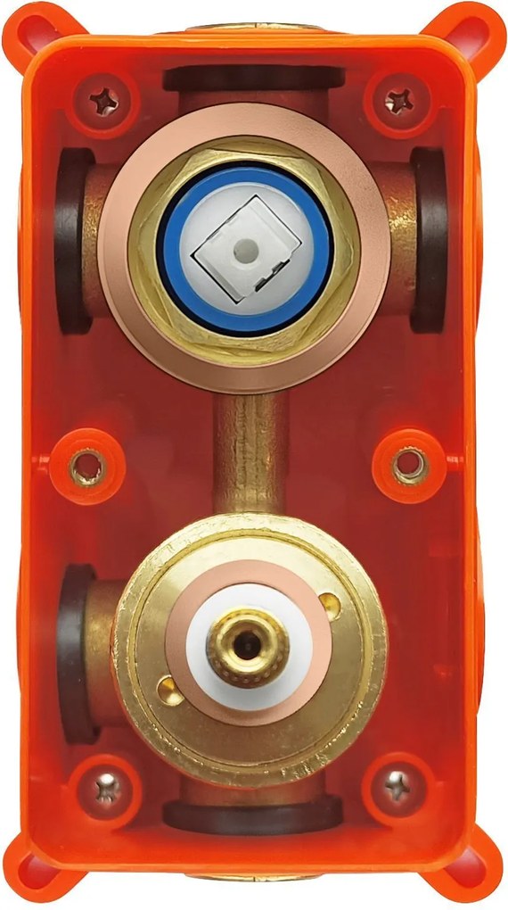 Rea Lungo, podomietková sprchová súprava s vaňovou výlevkou + box, medená lesklá, REA-P7998