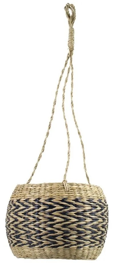 Zavesený kvetináč z morskej trávy Zigzag  - Ø 28*18cm