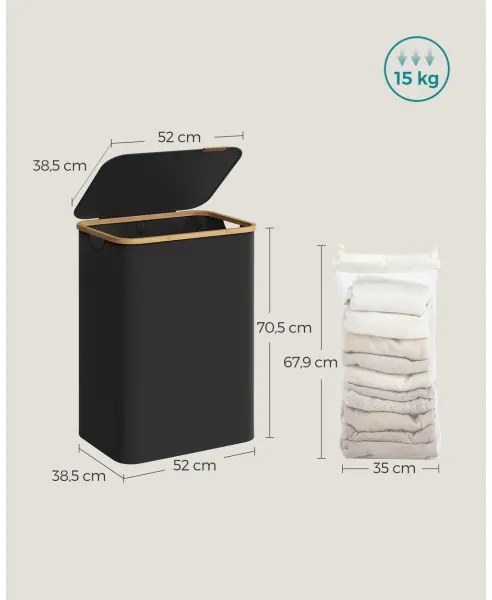 Kôš na bielizeň TATE čierny