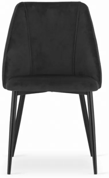Zamatová stolička VENEZIA čierna