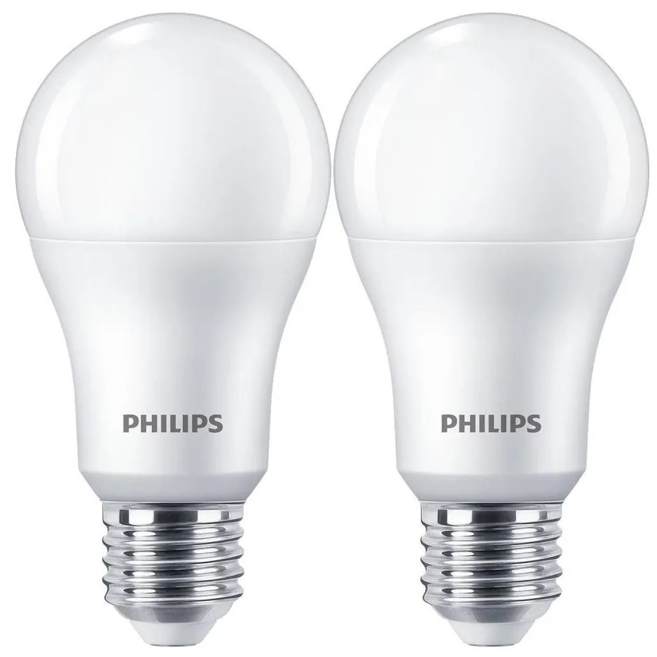 SADA 2x LED Žiarovka Philips A67 E27/13W/230V 4000K