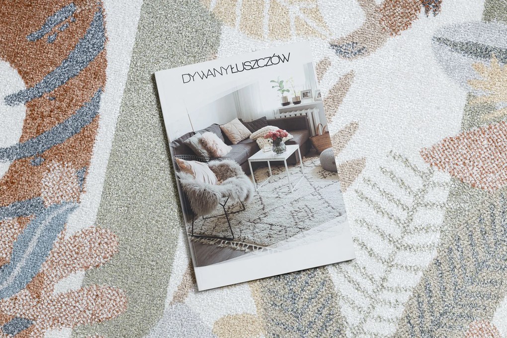 Koberec BONO 8426 kruh, krémový, Džungľa