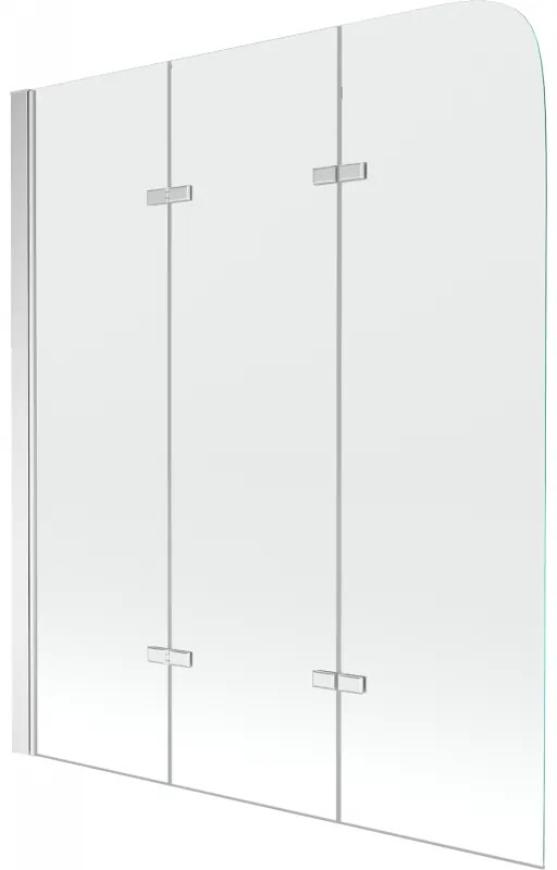 Mexen FELIX, vaňová zástena, 3-krídlová, 120 x 140 cm, číra, 890-120-003-01-00
